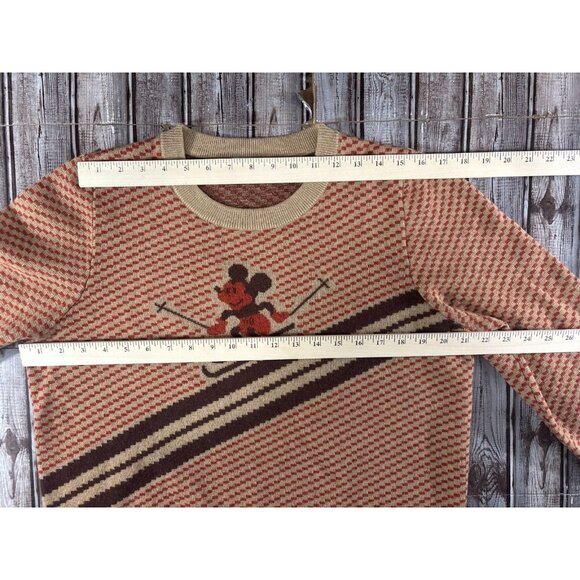 Disney X Coach 100% wool Ski Mickey Mouse Sweater sz XL color brown NWOT $500 - Picture 8 of 9